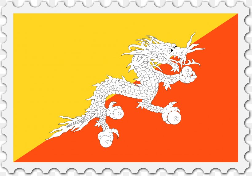 Flag Of Bhutan Image National Flag, PNG, 2396x1680px, Bhutan, Area, Art, Fictional Character, Flag Download Free