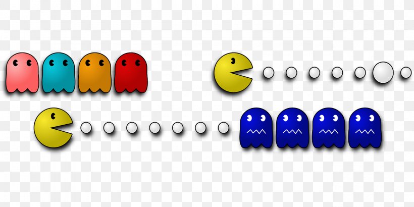 Ms. Pac-Man Ghosts Clip Art, PNG, 1280x640px, Pacman, Area, Brand, Emoticon, Ghost Download Free