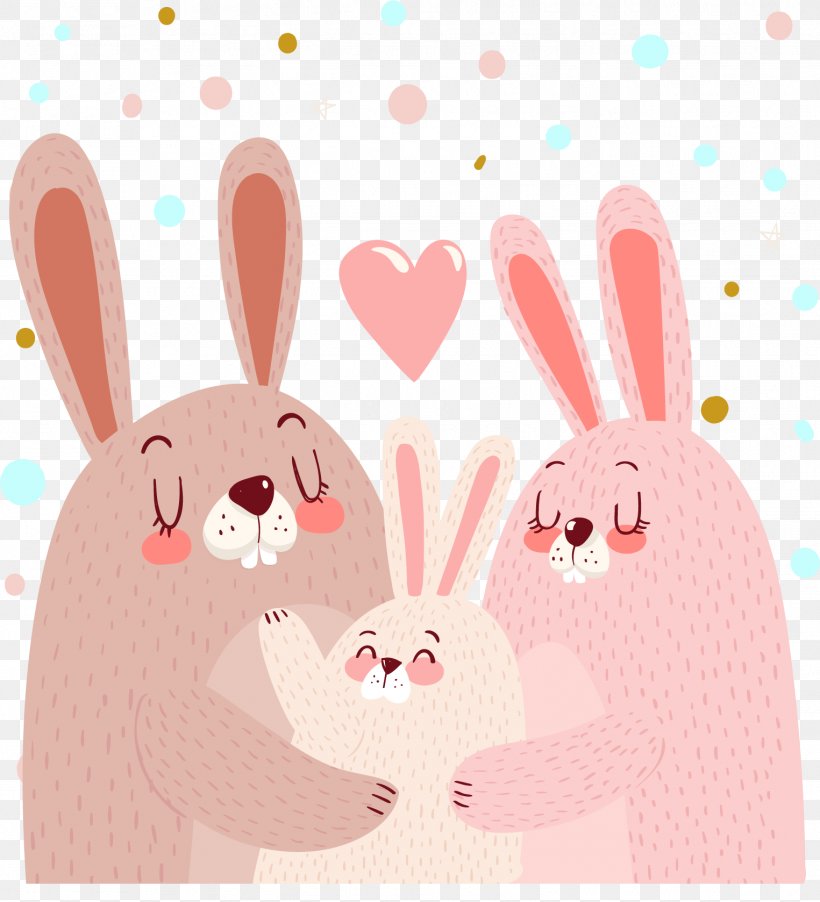 Rabbit Cuteness Family Euclidean Vector, PNG, 1525x1678px, Rabbit, Cartoon, Child, Cuteness, Easter Download Free