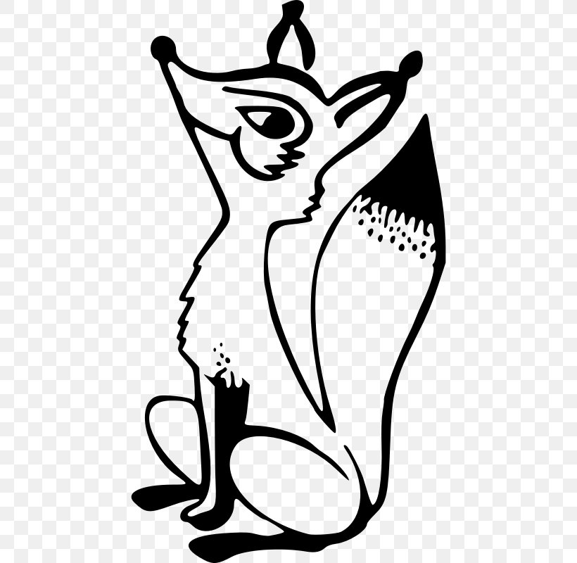Arctic Fox Clip Art, PNG, 448x800px, Arctic Fox, Art, Artwork, Black, Black And White Download Free