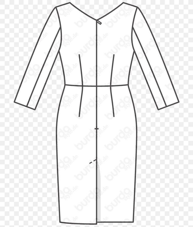 Dress Collar Burda Style Neck Pattern, PNG, 770x967px, Dress, Black, Black And White, Burda Style, Clothing Download Free