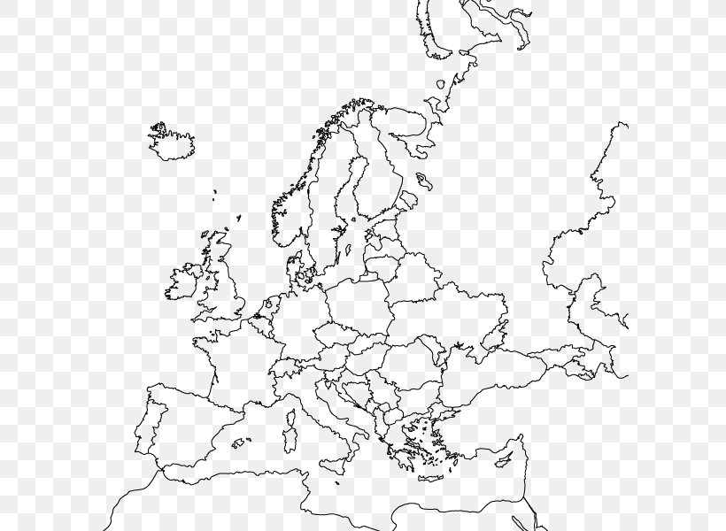 Europe Blank Map Globe World Map, PNG, 600x600px, Europe, Area, Black And White, Blank Map, Border Download Free