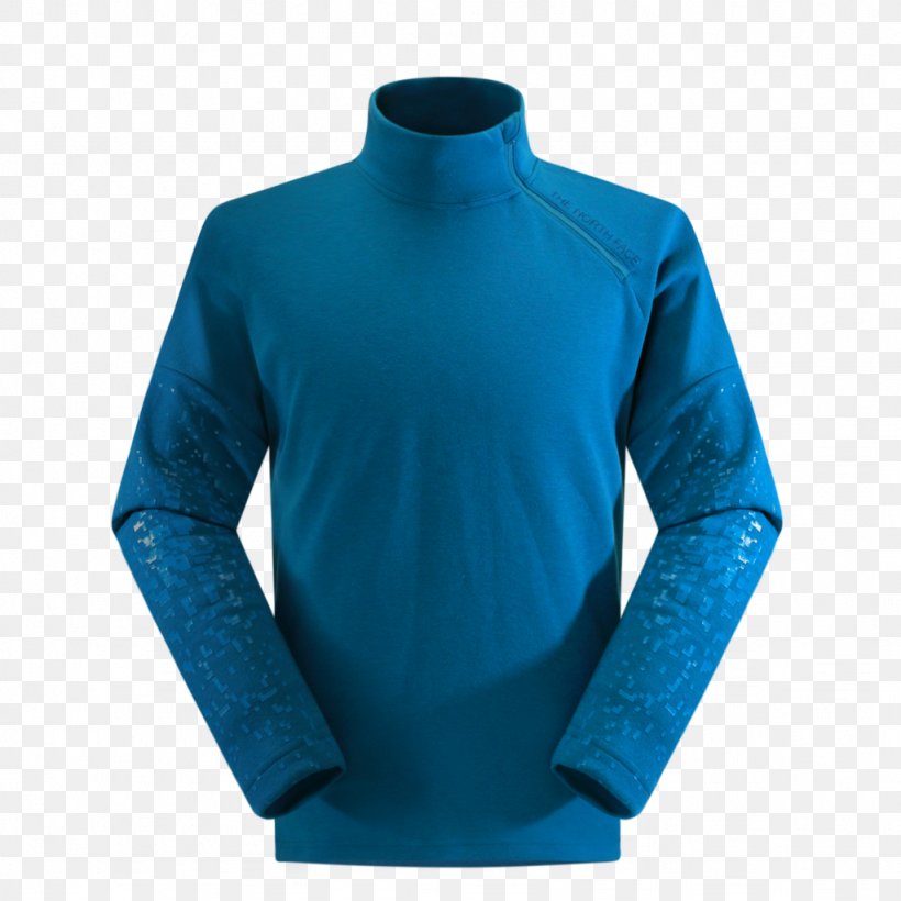 Polar Fleece Sleeve Neck Product, PNG, 1024x1024px, Polar Fleece, Active Shirt, Blue, Cobalt Blue, Electric Blue Download Free