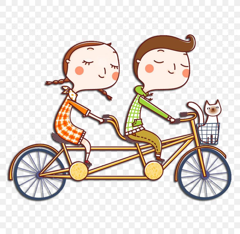 Bicycle Vector Graphics Image Cartoon Romance, PNG, 800x800px, Bicycle, Area, Art, Bicycle Accessory, Bicycle Frame Download Free