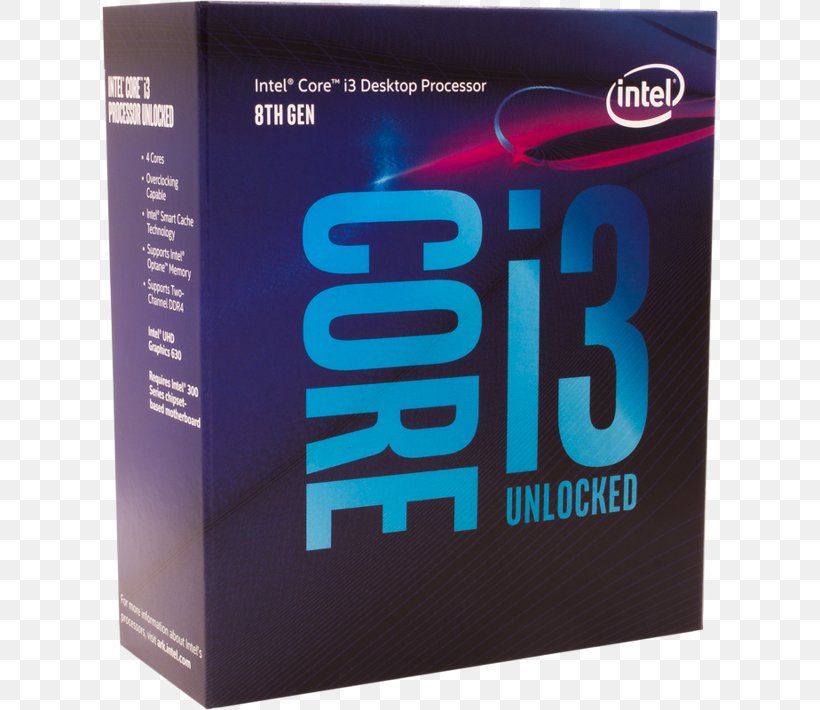 Intel Core I3-8350K Kaby Lake Coffee Lake, PNG, 710x710px, 14 Nanometer, Intel, Brand, Central Processing Unit, Coffee Lake Download Free