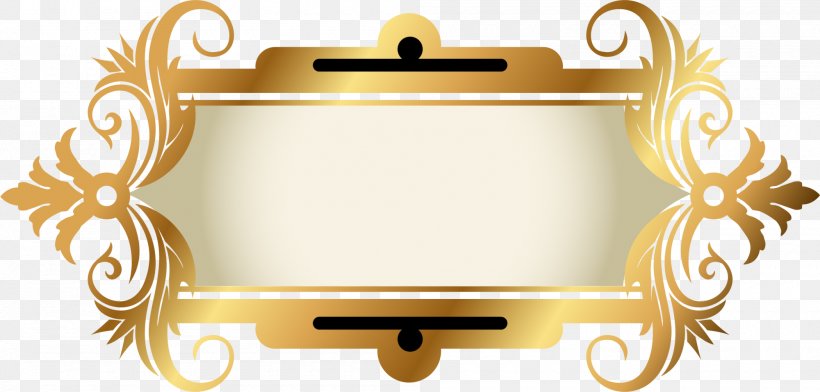 Picture Frame, PNG, 2000x957px, Picture Frame, Computer Graphics, Designer, Gold, Label Download Free
