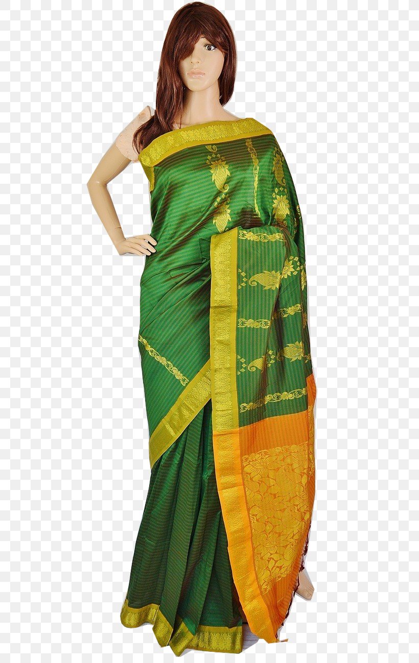 Silk Costume Design Green Sari Dress, PNG, 499x1299px, Silk, Clothing ...