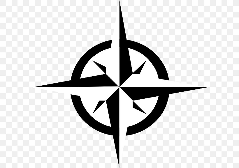 Compass North Clip Art, PNG, 600x577px, Compass, Art, Black And White, Brand, Compass Rose Download Free