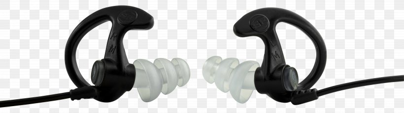 Earplug Hearing Protection Device Earmuffs SureFire, PNG, 7500x2108px, Earplug, Audio, Audio Equipment, Black And White, Body Jewelry Download Free