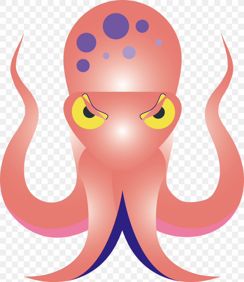 Octopus, PNG, 2592x3000px, Octopus, Cartoon, Giant Pacific Octopus, Pink Download Free
