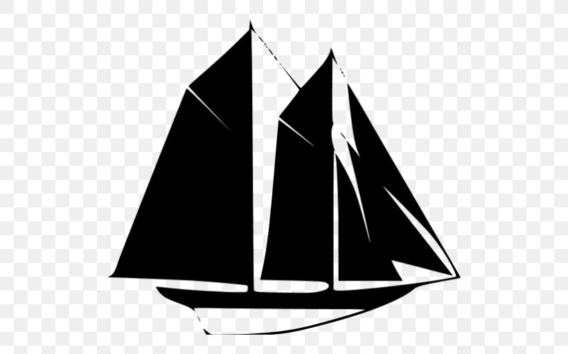 Sail Brigantine Schooner Scow Yawl, PNG, 512x512px, Sail, Black And White, Boat, Brigantine, Caravel Download Free