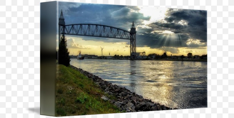 Cape Cod Canal Railroad Bridge Waterway Gallery Wrap, PNG, 650x416px, Cape Cod Canal, Art, Bank, Bridge, Buzzards Bay Download Free