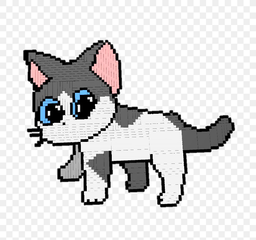 Kitten Whiskers Cat Pixel Art, PNG, 768x768px, Kitten, Aesthetics, Animal Figure, Art, Black Download Free