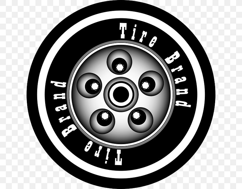 Car Tire Rim Clip Art, PNG, 640x640px, Car, Alloy Wheel, Auto Part, Automotive Tire, Black And White Download Free