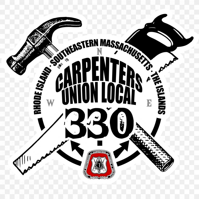 Carpenters Local Union 330 Trade Union Laborer Logo Training, PNG, 2000x2000px, Trade Union, Alt Attribute, Black And White, Blog, Brand Download Free