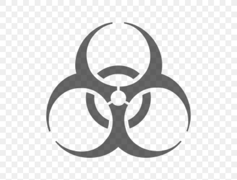 Biological Hazard Hazard Symbol, PNG, 624x624px, Biological Hazard, Black And White, Brand, Contamination, Hazard Symbol Download Free