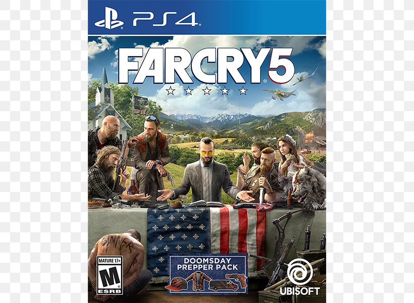 Far Cry 5 Far Cry Primal PlayStation 4 Video Game Ubisoft, PNG, 600x600px, Far Cry 5, Entertainment Software Rating Board, Far Cry, Far Cry Primal, Film Download Free