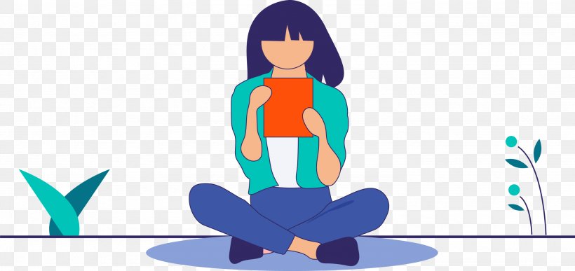 Physical Fitness Cartoon Sitting Yoga Animation, PNG, 2969x1402px, Girl Reading, Animation, Balance, Cartoon, Girl Cartoon Download Free
