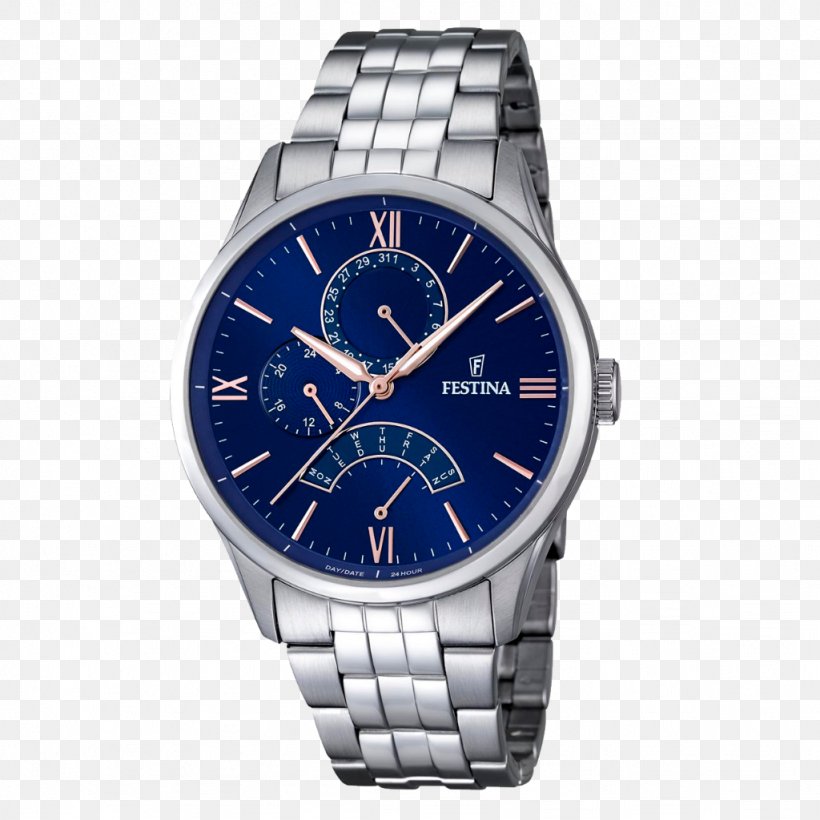 Watch Festina Jewellery Omega SA Chronograph, PNG, 1024x1024px, Watch, Brand, Chronograph, Electric Blue, Festina Download Free