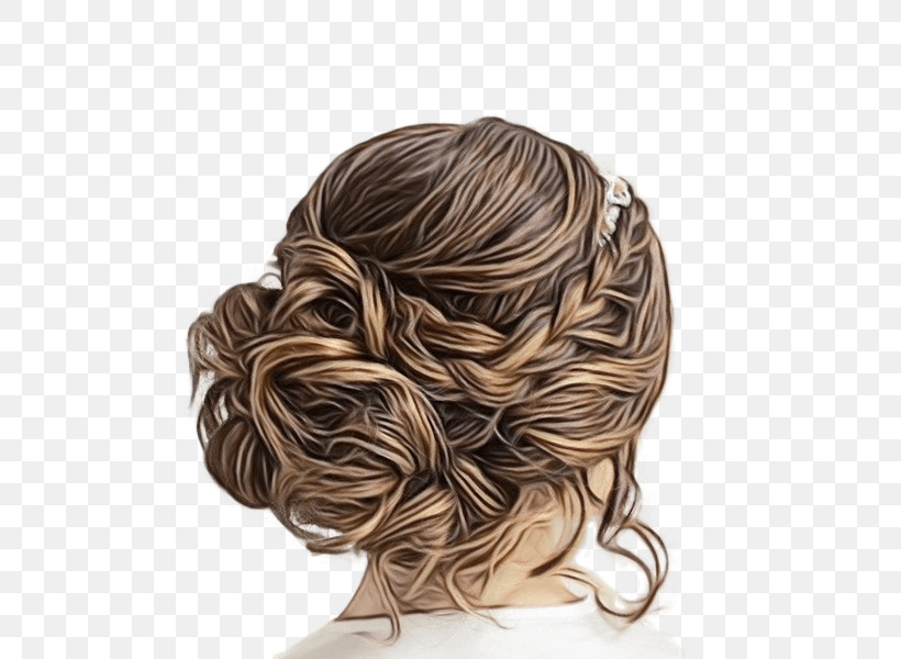 Hairstyle Long Hair Wedding Hair Coloring Curls, PNG, 600x600px, Watercolor, Blond, Braid, Bride, Brown Hair Download Free