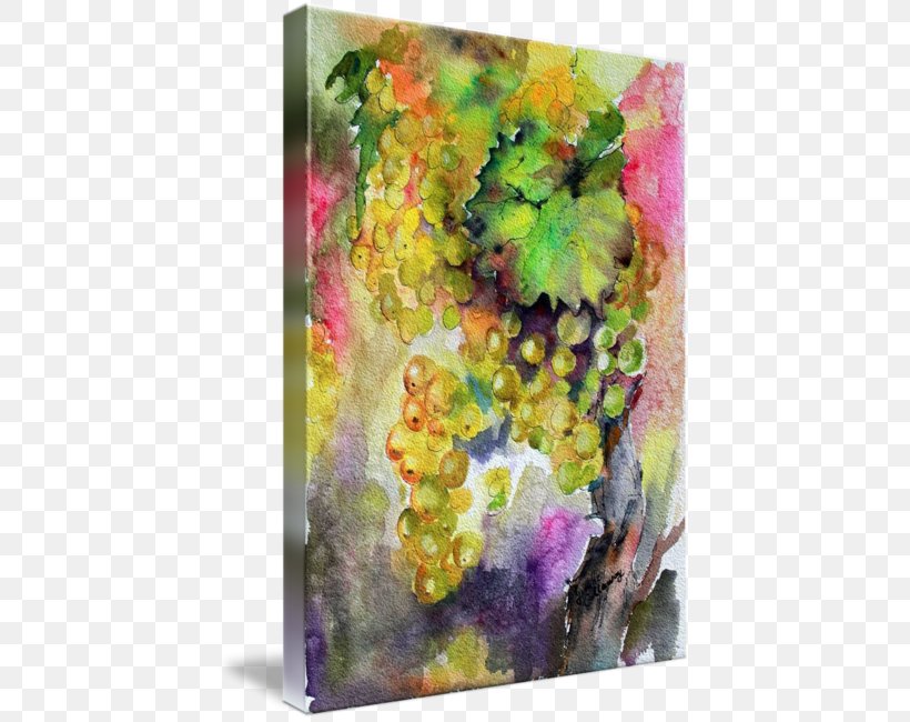 Common Grape Vine Watercolor Painting White Wine, PNG, 426x650px, Grape, Acrylic Paint, Art, Artwork, Canvas Download Free