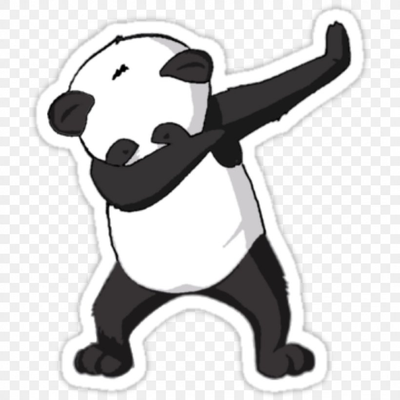 Giant Panda Dab Red Panda T-shirt, PNG, 1024x1024px, Giant Panda, Black And White, Cuteness, Dab, Hardware Download Free