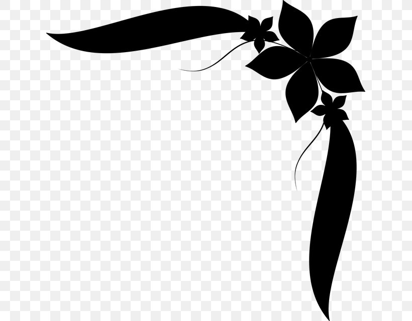 Clip Art Leaf Line Plant Stem Silhouette, PNG, 635x640px, Leaf, Blackandwhite, Botany, Branch, Flower Download Free