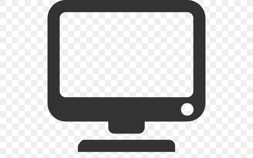 Computer Monitor ICO Icon, PNG, 512x512px, Computer Monitor, Apple Icon Image Format, Black And White, Computer Hardware, Ico Download Free
