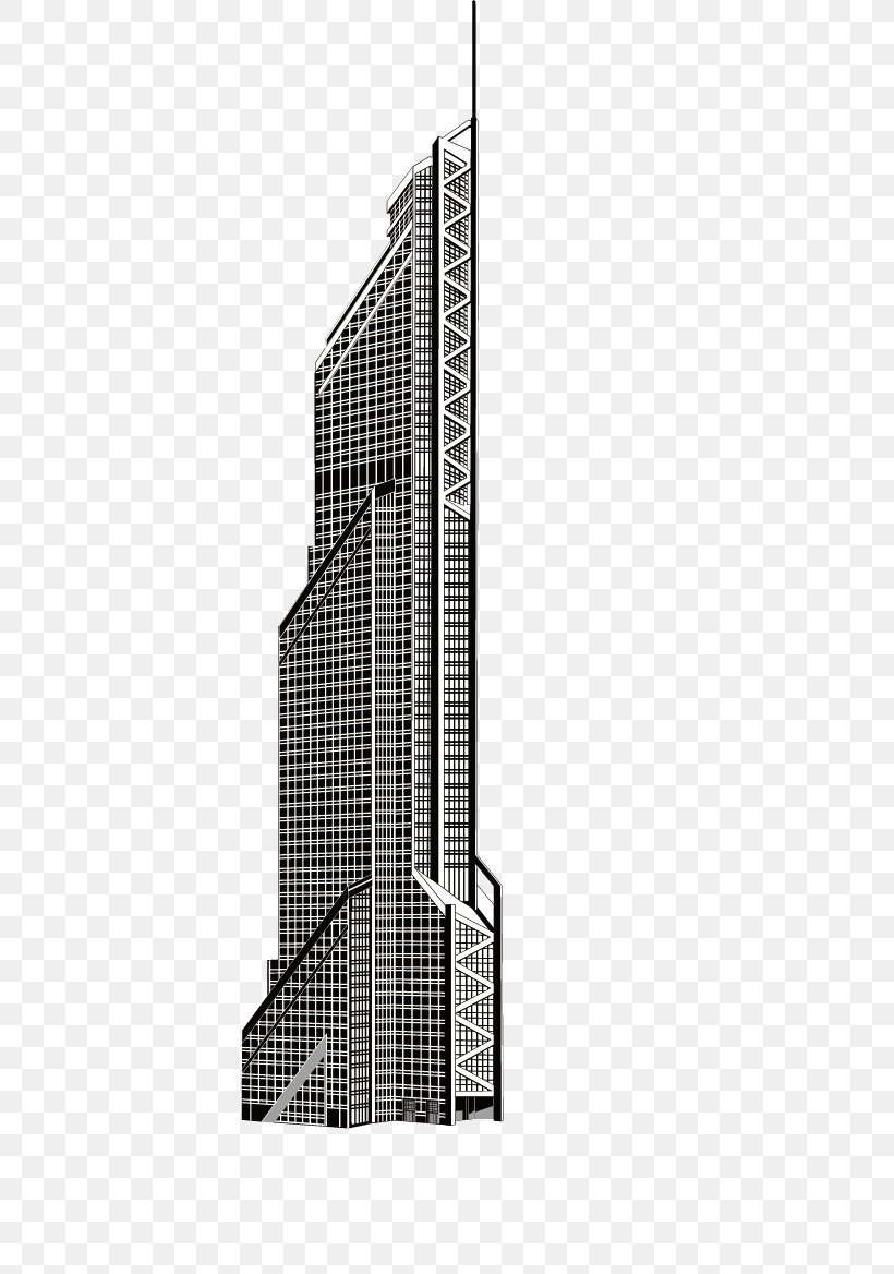 Skyscraper Design And Construction Black And White High-rise Building, PNG, 540x1168px, Skyscraper, Architecture, Black And White, Building, Elevation Download Free