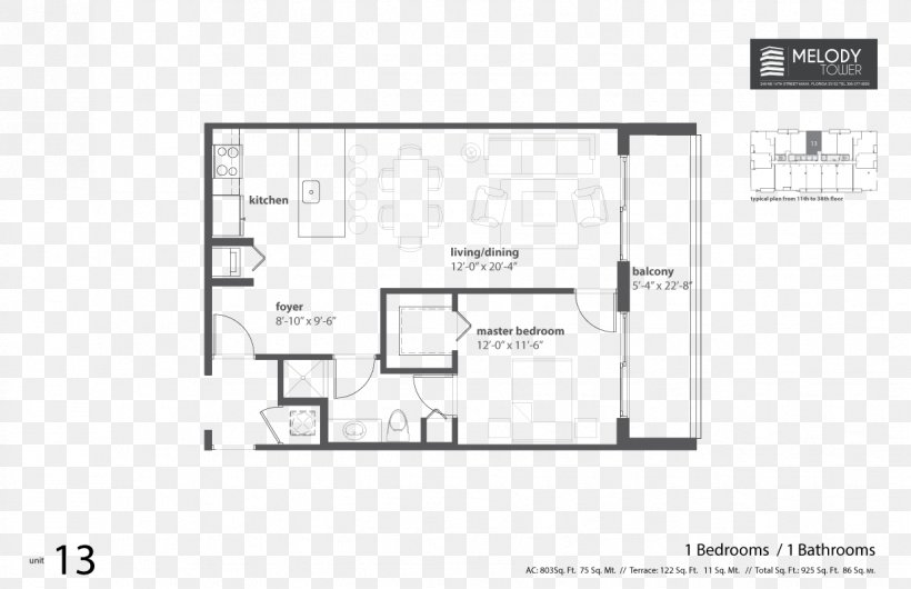 Floor Plan Melody Tower House Apartment Real Estate, PNG, 1224x792px, Floor Plan, Apartment, Area, Bedroom, Condominium Download Free