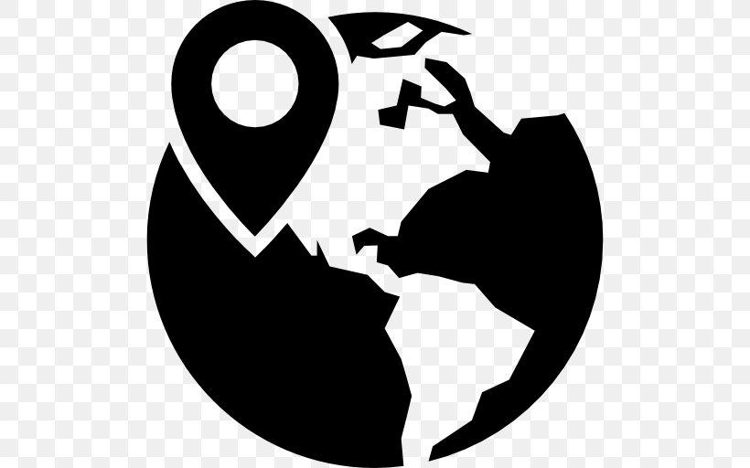 Globe World Location Icon Design, PNG, 512x512px, Globe, Artwork, Black, Black And White, Computer Network Download Free
