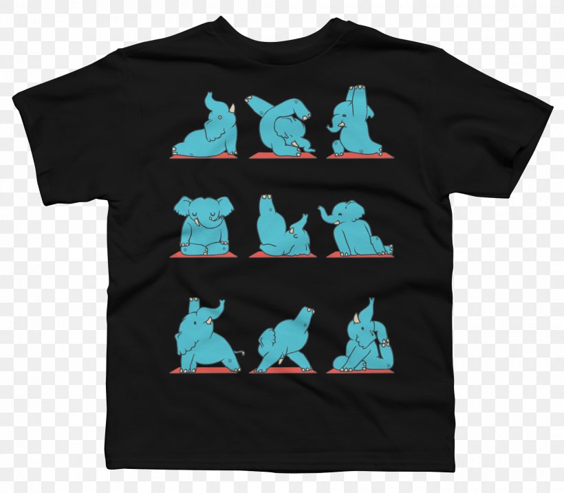 T-shirt Hoodie Neckline Elephant, PNG, 1800x1575px, Tshirt, Active Shirt, Aqua, Black, Blue Download Free