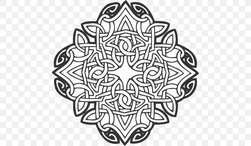 Line Art Ornament Celtic Knot, PNG, 483x480px, Line Art, Area, Art, Black And White, Celtic Knot Download Free