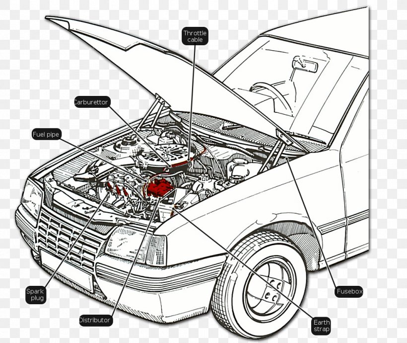Car Perodua Kancil Toyota Distributor Engine, PNG, 1062x894px, Car, Auto Part, Automotive Design, Automotive Exterior, Black And White Download Free