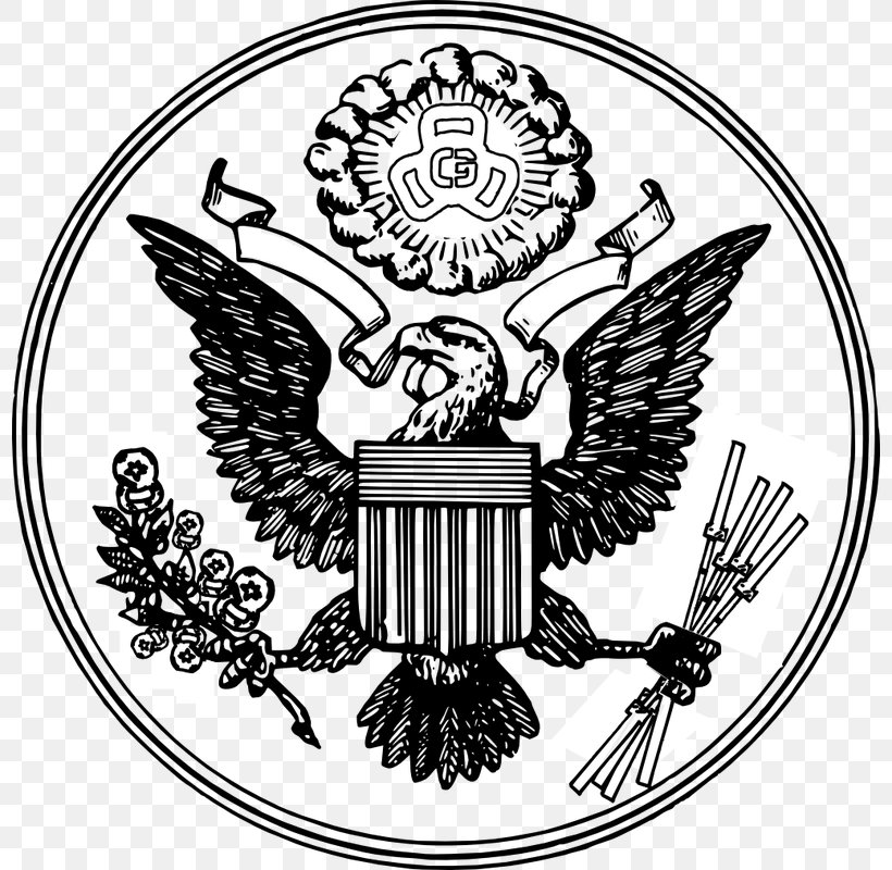 Great Seal Of The United States E Pluribus Unum Federal Government Of The United States United States Department Of State, PNG, 798x800px, United States, Art, Bird, Black And White, Crest Download Free