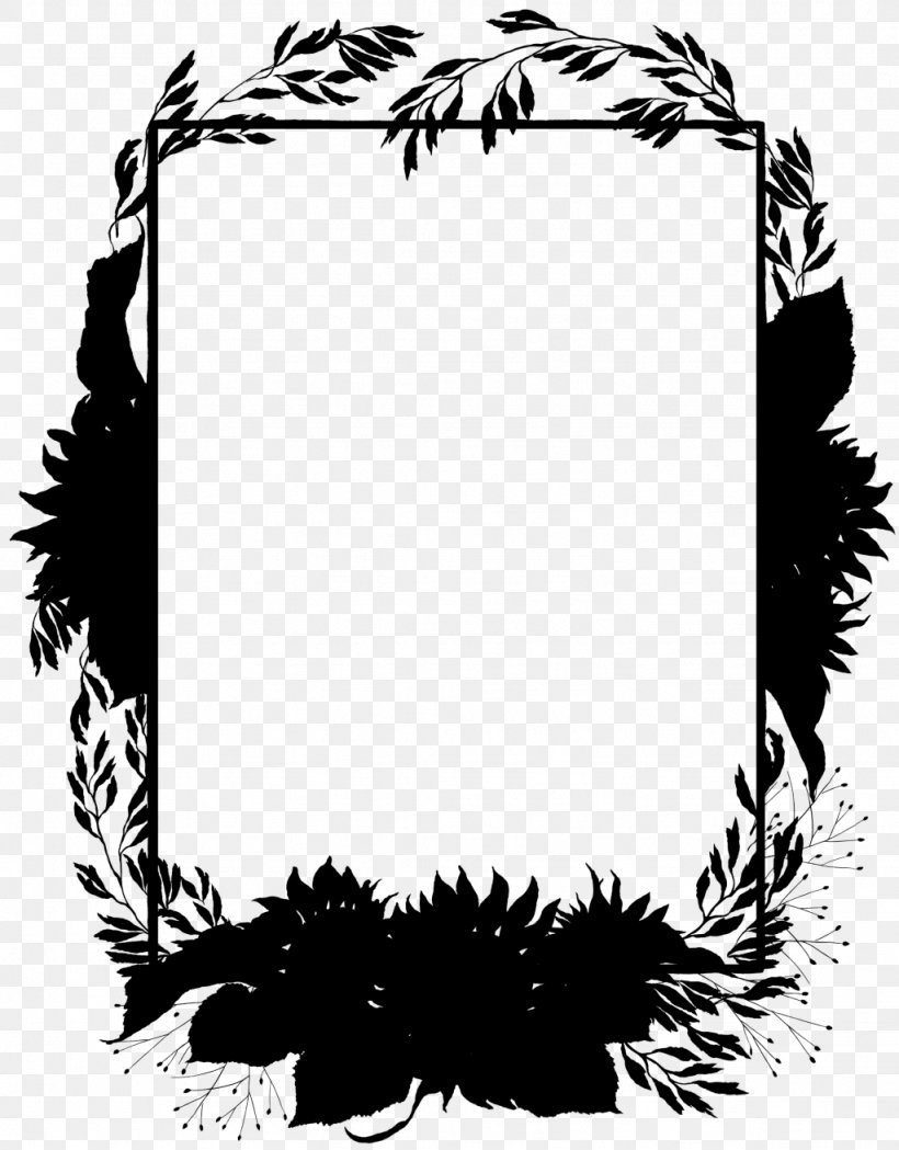 Pattern Picture Frames Clip Art Flower Leaf, PNG, 1024x1310px, Picture Frames, Black M, Blackandwhite, Feather, Flower Download Free