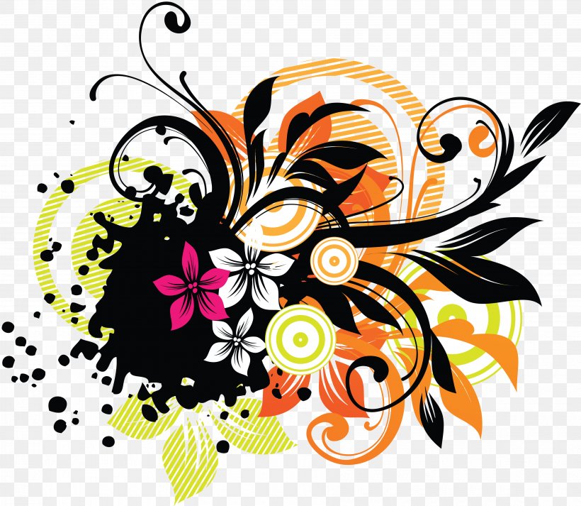 Graphic Design Art Clip Art, PNG, 3600x3133px, Art, Butterfly, Drawing, Flora, Floral Design Download Free