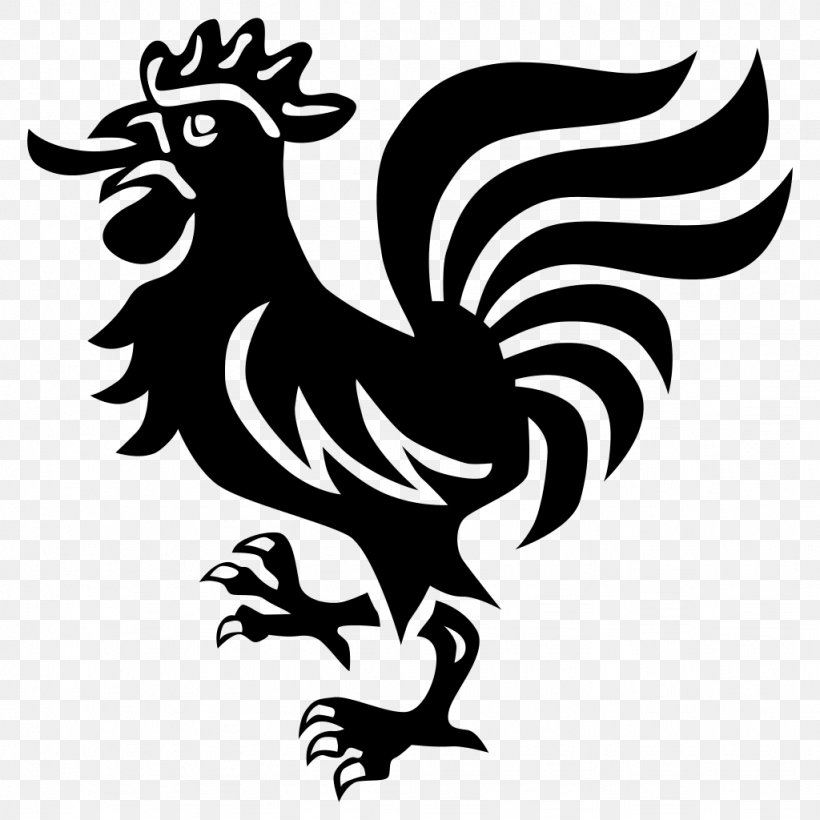 Drawing Rooster, PNG, 1024x1024px, Drawing, Beak, Bird, Black And White, Chicken Download Free