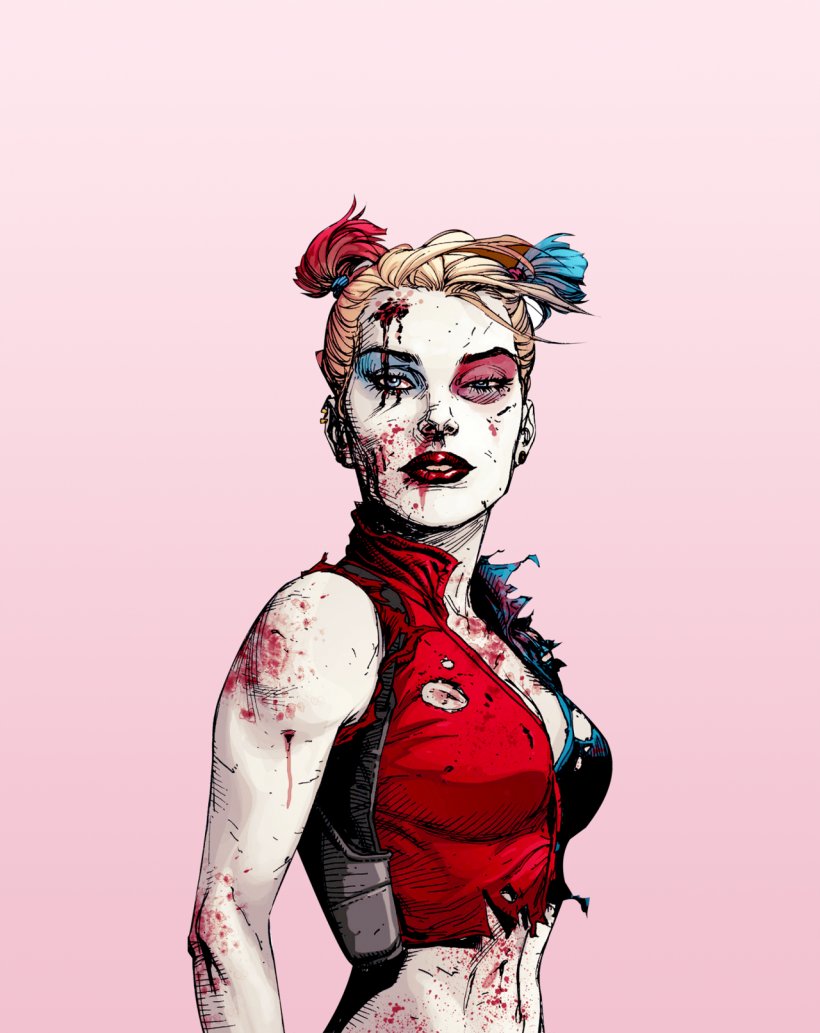 Harley Quinn Joker Batman Catwoman Suicide Squad, PNG, 1280x1613px, Watercolor, Cartoon, Flower, Frame, Heart Download Free