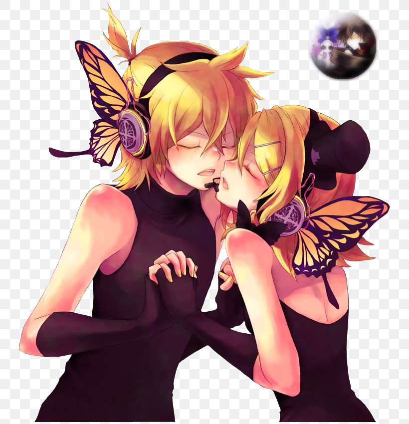 Kagamine Rin/Len Vocaloid Computer Software Download Headphones, PNG, 800x850px, Watercolor, Cartoon, Flower, Frame, Heart Download Free