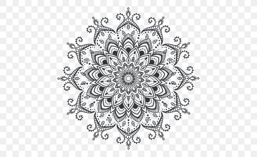 Mandala Vector Graphics Drawing Illustration Ornament, PNG, 500x500px, Mandala, Coloring Book, Drawing, Floral Design, Line Art Download Free