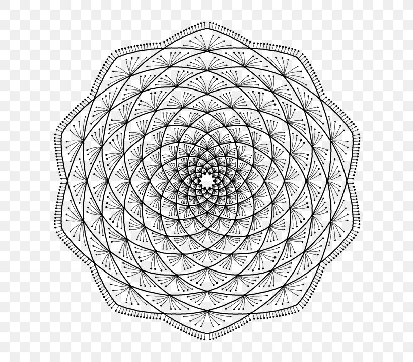 Mandala Geometry, PNG, 661x720px, Mandala, Area, Black And White, Color, Drawing Download Free