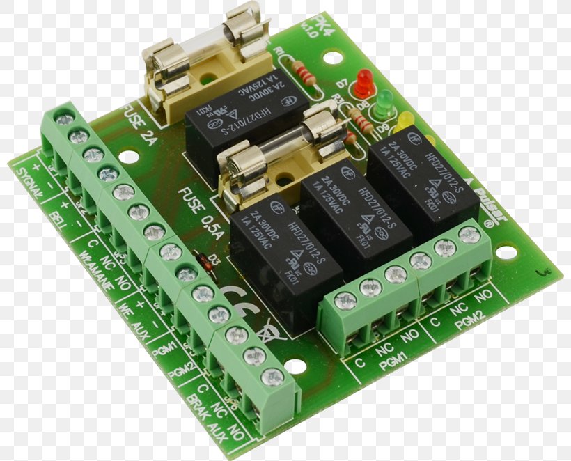 Microcontroller Power Supply Unit Relay Electrical Network Printed Circuit Boards, PNG, 800x662px, Microcontroller, Capacitor, Circuit Component, Computer Component, Desktop Computers Download Free