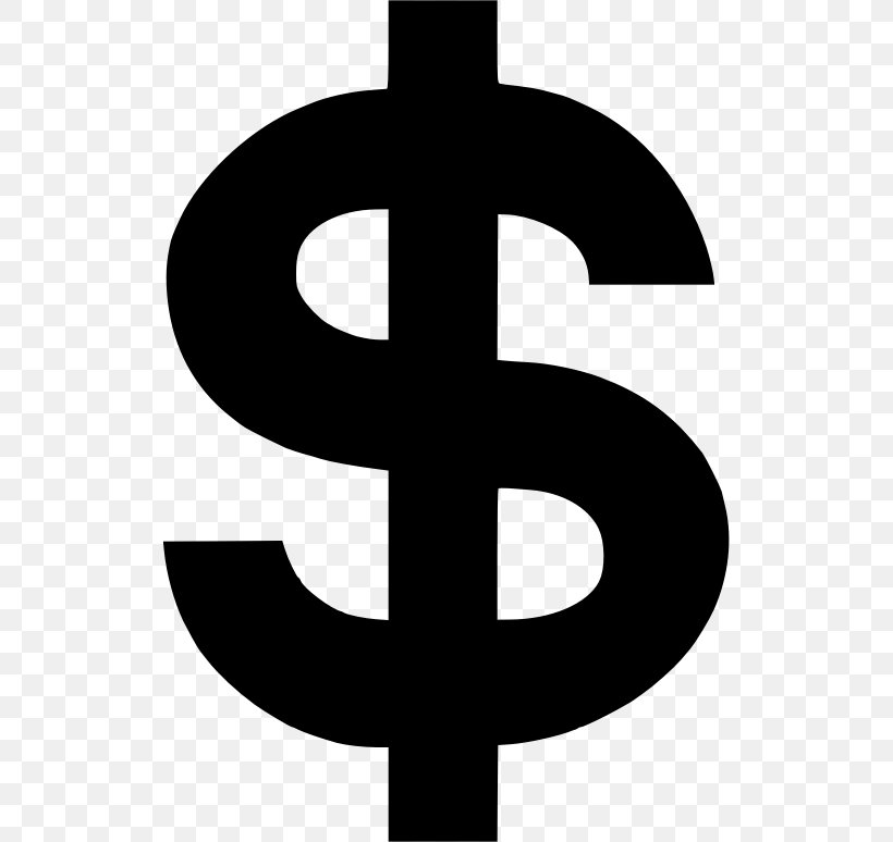 United States Dollar Dollar Sign Logo, PNG, 521x774px, United States Dollar, Black And White, Coin, Currency, Dollar Download Free