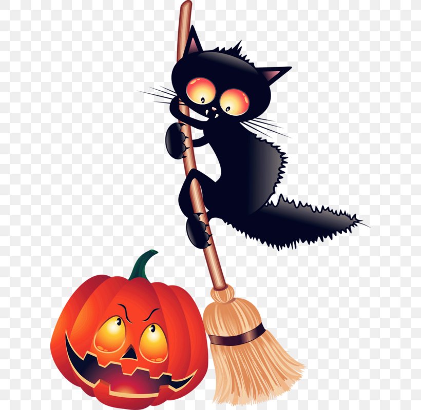 Black Cat Kitten Halloween Clip Art, PNG, 624x800px, Cat, Black Cat, Carnivoran, Cat Like Mammal, Fictional Character Download Free