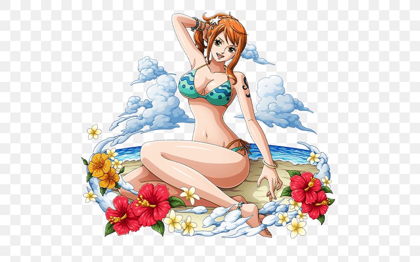 Nami One Piece Treasure Cruise Brook Usopp Monkey D. Luffy, PNG, 640x512px, Watercolor, Cartoon, Flower, Frame, Heart Download Free