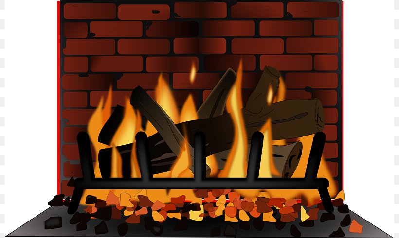 Fireplace Mantel Hearth Clip Art, PNG, 800x490px, Fireplace, Art, Cartoon, Christmas Stockings, Fire Download Free