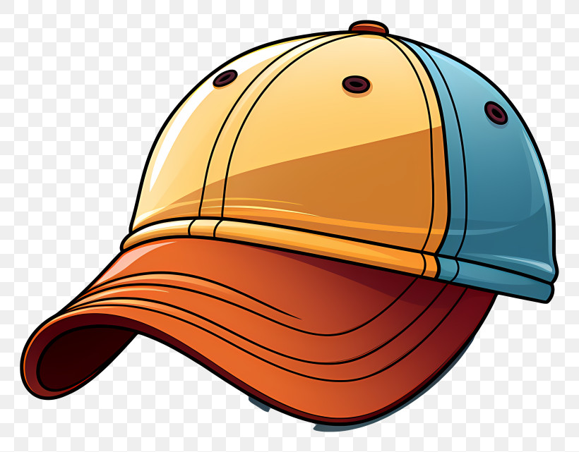 Hat - Colorful Baseball Cap In Cartoon Style PNG