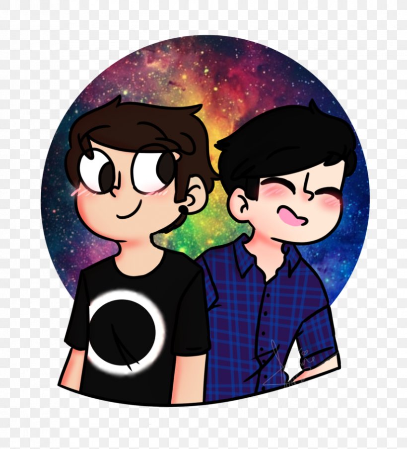 Fan Art Dan And Phil Drawing, PNG, 851x938px, Watercolor, Cartoon, Flower, Frame, Heart Download Free