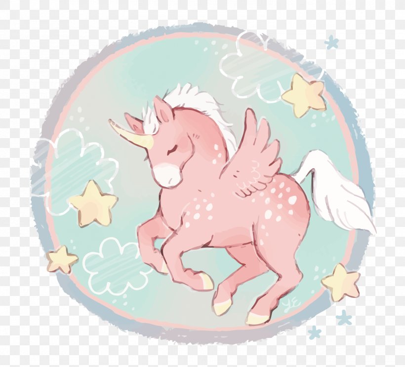 Unicorn Cartoon Illustration, PNG, 1500x1362px, Unicorn, Art, Cartoon, Digital Art, Drawing Download Free